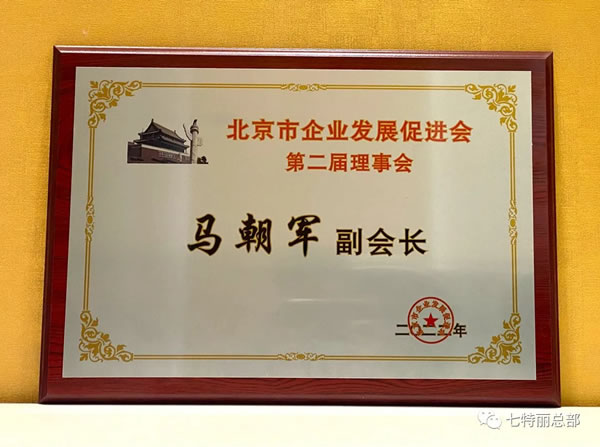 七特麗公司馬總參加北京市企業(yè)發(fā)展促進會，受聘副會長！